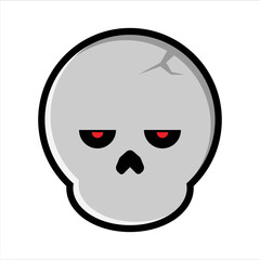 Skull Halloween Element Design Vector