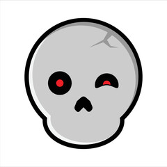 Skull Halloween Element Design Vector