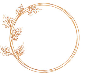 Floral wreath hand drawn watercolor clipart