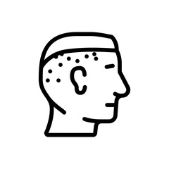 short cut hairstyle male line icon vector. short cut hairstyle male sign. isolated contour symbol black illustration