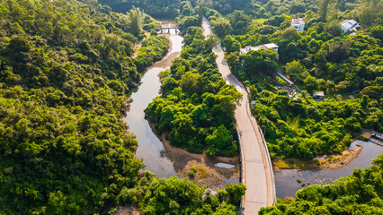 22 April 2022 the river Lung Hung, at Pak Tam Chung, hk