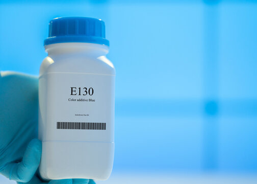 Packaging with nutritional supplements E130 Color additive Blue
