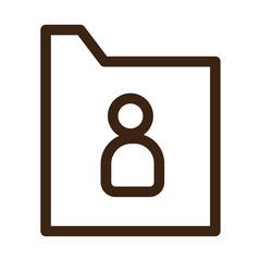 folder profile user outline icon