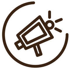 megaphone promotion outline icon