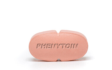 Phenytoin Pharmaceutical medicine pills  tablet  Copy space. Medical concepts.