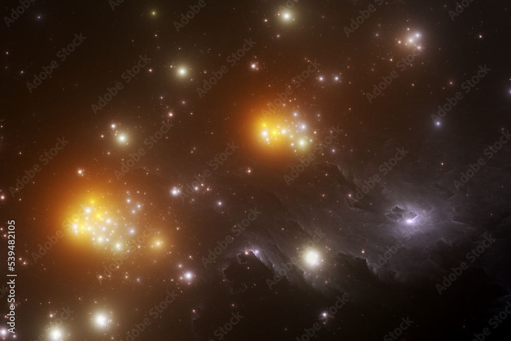 Canvas Prints space background with star field and nebula, for use with projects on science, research, and educati