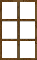 Isolated Window Frame 6W Contour