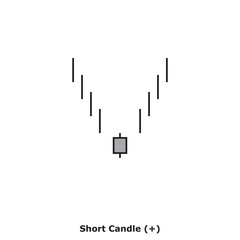 Short Candle (+) White & Black - Square