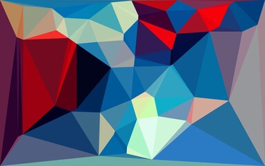 Colorful 3D abstract polygonal illustration background. Colorful abstract background of triangle shaped origami. Background design of presentation, backdrop, poster, flyer, book cover, card, etc.