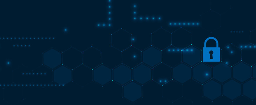 Cybersecurity and information or network protection. Future technology web services for business and internet project