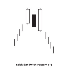 Stick Sandwich Pattern (-) White & Black - Square