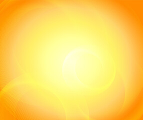 abstract orange background with circle and wavy lines