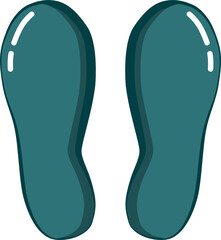 The icon of orthopedics foot and flipflop.