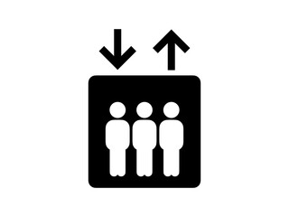 エレベーターアイコンC：黒