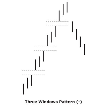Three Windows Pattern (-) White & Black - Square