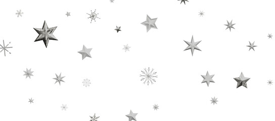 Abstract Gold Star Falling Soft Focus Background, 3D rendering.