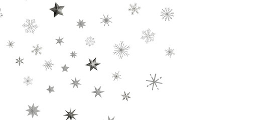 Winter christmas sky with falling snow