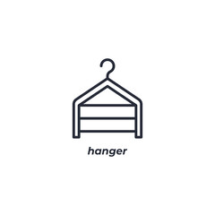 Vector sign hanger symbol is isolated on a white background. icon color editable.