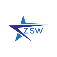 ZSW letter logo. ZSW blue image on white background. ZSW Monogram logo design for entrepreneur and business. . ZSW best icon.
