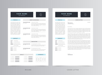 Clean Resume or CV and Cover Letter Template