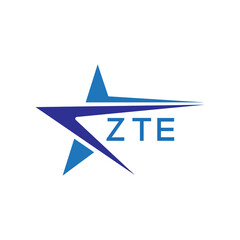 ZTE letter logo. ZTE blue image on white background. ZTE Monogram logo design for entrepreneur and business. . ZTE best icon.
