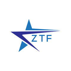 ZTF letter logo. ZTF blue image on white background. ZTF Monogram logo design for entrepreneur and business. . ZTF best icon.
