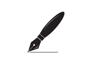 A fountain pen. Icon. Vector illustration.