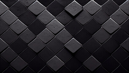 Black tile textured background. Can be used as wallpaper.