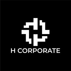 Obraz premium LETTER H CORPORATE COMPANY LOGO DESIGN