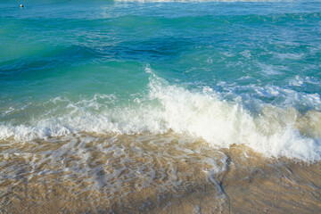 colorful exotic caribbean sea in the dominican republic
