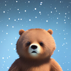 Baby Bear in Winter