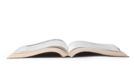Open book isolated on white