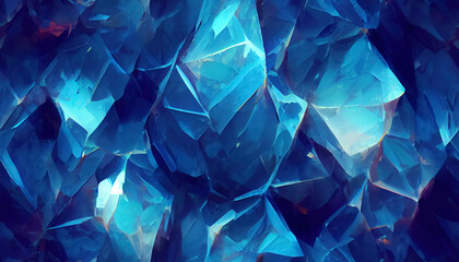 Blue crystal background. Can be used as wallpaper by ai