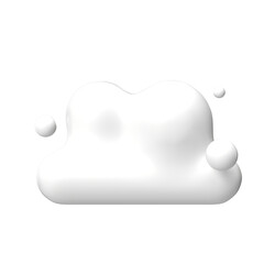 3d cloud white rendering cute illustration
