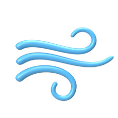 Fototapeta premium heavy wind icon 3d render forecast illustration