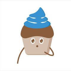 Cute Cake Doodle Vector