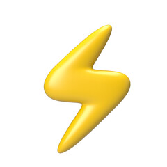 3d thunderstorms lighting electrical icon rendering illustration