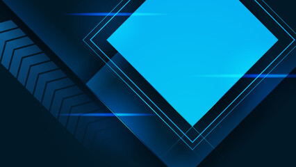 Obraz premium Modern digital business technology blue and purple abstract design background with square shapes and lights