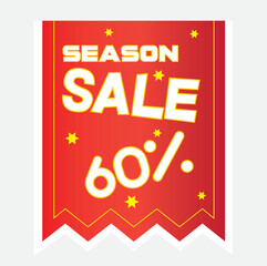 60% sales discount vector design
