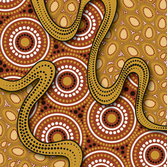 Aboriginal vector 3d style dot art design