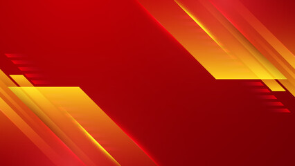 Modern red abstract futuristic technology background. Abstract lines pattern technology on red gradients background. Vector abstract graphic design banner pattern presentation background web template.