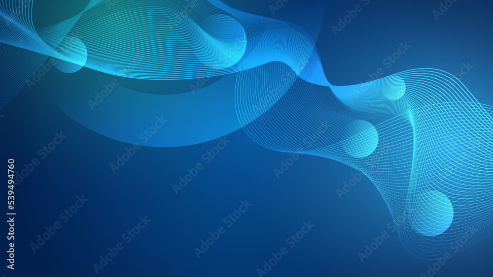 Wall mural blue background with various technological elements. hi-tech computer digital technology concept. ab