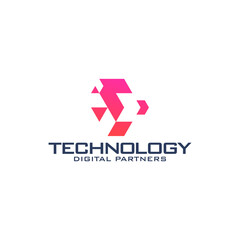 TECHNOLOGY DIGITAL PARTNERS LOGO DESIGN
