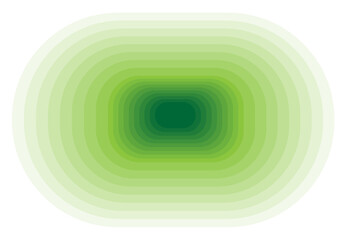 forme géométrique ovales rectangles en dégradé vert clair  et vert foncé sur fond blanc