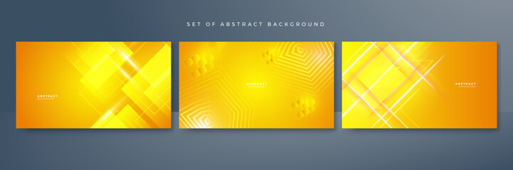 Naklejka premium Abstract orange and yellow gradient design background. Futuristic trendy design posters. Creative and minimal gradient concepts. Vector graphic banner pattern presentation background web template.