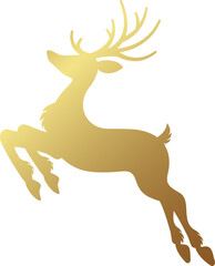 Merry Christmas and happy new year celebration deer png file for decoration