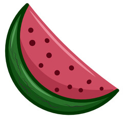 watermelon slice isolated on white