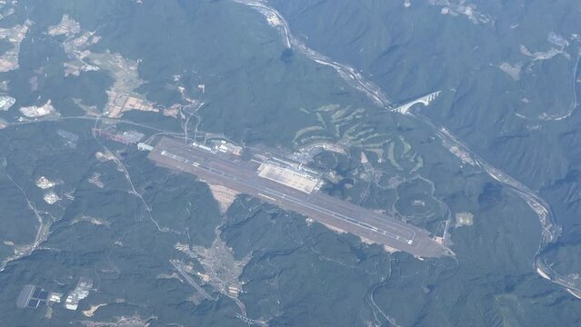 航空機からの広島空港