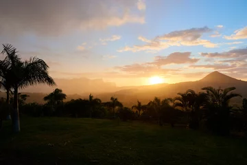 Vlies Fototapete Le Morne, Mauritius Mauritius-Sonnenuntergang 2