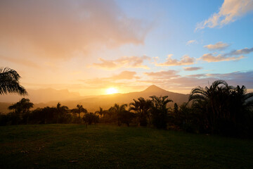 Mauritius-Sonnenuntergang
